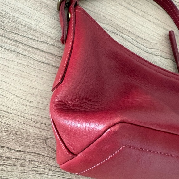 Coach vintage 9844 Red Leather Demi Hobo Purse Bag - Picture 5 of 11